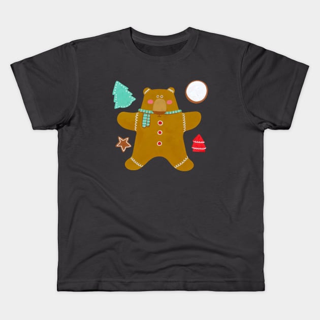 Ginger Bear Kids T-Shirt by MrFox-NYC